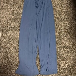 Blue Wide-Leg Pants
